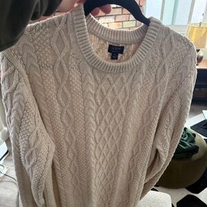 J.Crew Men's Cotton Cable Fisherman Sweater - Mens Large